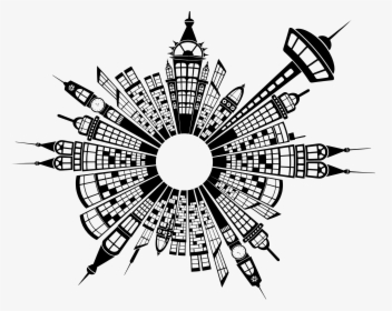 Collection Of Free Detorted - Round Building Silhouette, HD Png Download, Transparent PNG