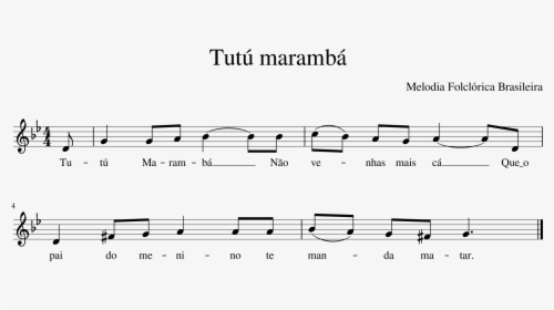 Tutu Marambá - Sheet Music, HD Png Download, Transparent PNG