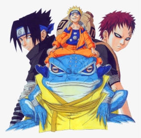 Naruto On Frog With Sasuke And Gaara - Naruto Volume 13, HD Png Download, Transparent PNG