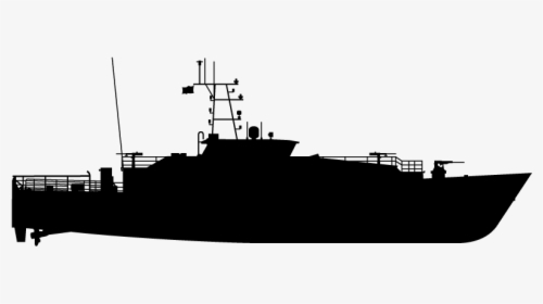 Warship Cruiser United States Navy Fast Combat Support - Us Navy Ship Silhouette, HD Png Download, Transparent PNG