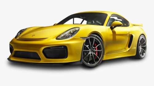 Porsche Cayman Gt4 Yellow Car Png Image - Porsche Png, Transparent Png, Transparent PNG