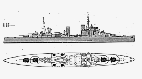 Armored Cruiser,heavy Cruiser,cruiser - Hms London, HD Png Download, Transparent PNG