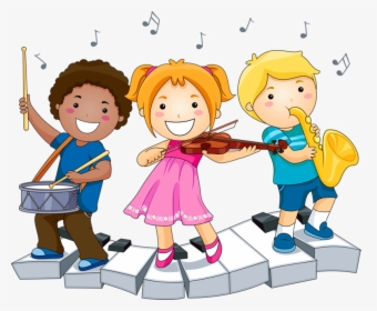 Joy Clipart Little Kid - Playing An Instrument Clipart, HD Png Download, Transparent PNG