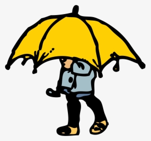 Little Boy Big Umbrella Clip Arts - Boy With Umbrella Clipart, HD Png Download, Transparent PNG