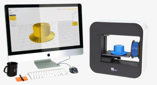 Makerbot Desktop 5th Generation 3d Printer - 3d Printer And Computer, HD Png Download, Transparent PNG