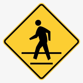 Pedestrian Safety Tips - Pedestrian Crossing Sign Clip Art, HD Png Download, Transparent PNG