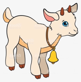 Goat X Top Cartoon Farm Animals For Kids Little Cute - Goat Farm Animal Clipart, HD Png Download, Transparent PNG