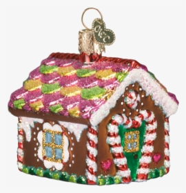 Gingerbread House Christmas Ornament - Glass Gingerbread House Ornament, HD Png Download, Transparent PNG