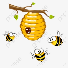 Bee Hive Yellow - Una Colmena De Abejas, HD Png Download, Transparent PNG