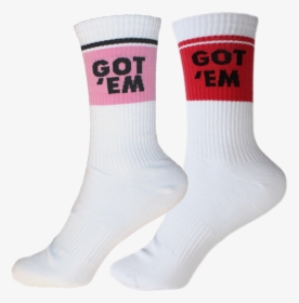 Image Of Pack Got Em Red/pink Sock - Hockey Sock, HD Png Download, Transparent PNG