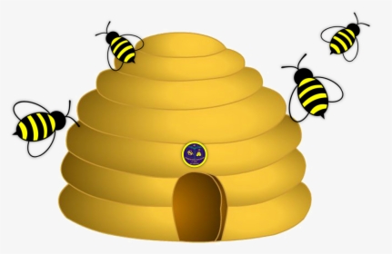 Bee Hive Clipart Yellow Bee - Transparent Bee Hive Clip Art, HD Png Download, Transparent PNG