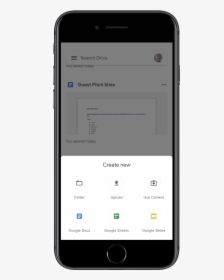 Adding New Files In Google Drive App - Iphone, HD Png Download, Transparent PNG