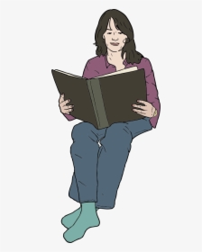 Michelle Kempner Reading Svg Clip Arts - Clipart Woman Reading, HD Png Download, Transparent PNG