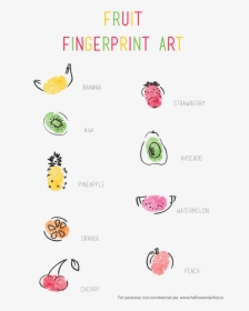 Finger Print Art Fruits, HD Png Download, Transparent PNG