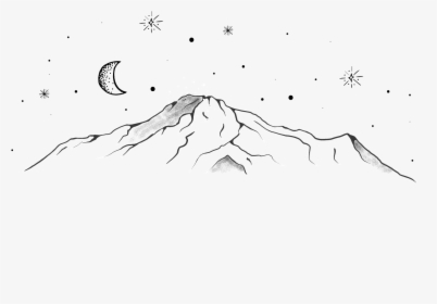 Minimalist Aesthetic Mountain Drawing, HD Png Download, Transparent PNG