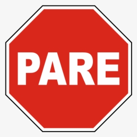 Spanish Stop Safety Sign - Stop Sign, HD Png Download, Transparent PNG