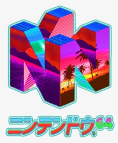Vaporwave Nintendo 64 Logo, HD Png Download, Transparent PNG