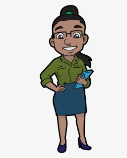 Smart Black Woman Cartoon, HD Png Download, Transparent PNG