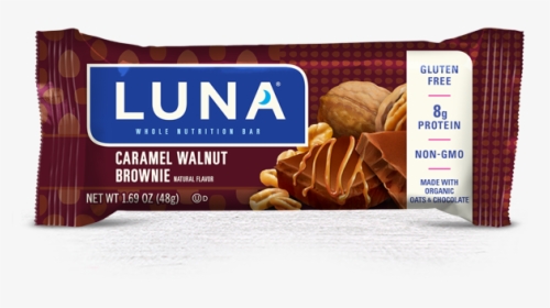 Caramel Walnut Brownie Flavor Packaging - Luna Bar Caramel Walnut Brownie, HD Png Download, Transparent PNG