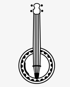Black And White Banjo Clipart - Banjo Clipart Black And White, HD Png Download, Transparent PNG