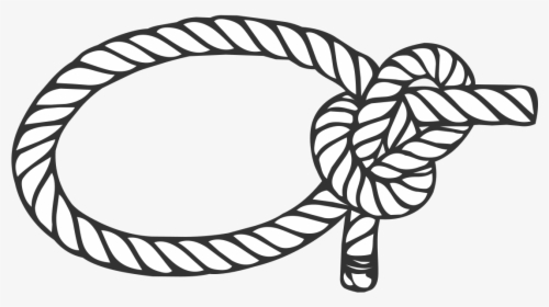 Knot Clipart Bowline Knot - Bowline Knot Black And White, HD Png Download, Transparent PNG