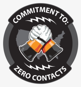 Download Logo W/ Gloved Hand - Commitment To Zero Contacts, HD Png Download, Transparent PNG