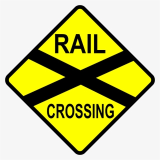 Caution Railroad Crossing Svg Clip Arts - Railway Crossing Clipart, HD Png Download, Transparent PNG