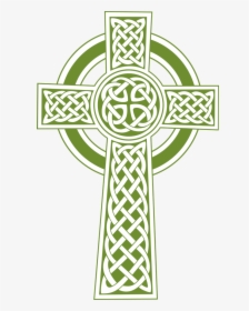 Green Celtic Cross Png - Traditional Irish Celtic Cross, Transparent Png, Transparent PNG