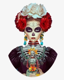 Women Day Of The Dead Png, Transparent Png, Transparent PNG