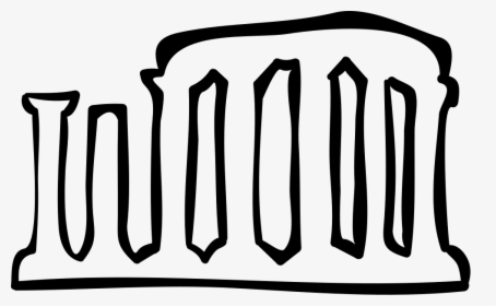 Columns Antique Ruins Hand Drawn Outline - Icon, HD Png Download, Transparent PNG