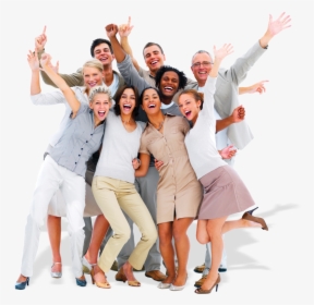 Picture Of A Group Of Happy People Hugging And Cheering - Smart Group Of People, HD Png Download, Transparent PNG