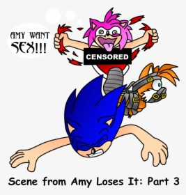 Scene From Amy Loses It - Amy Rose X Sonic Ses, HD Png Download, Transparent PNG