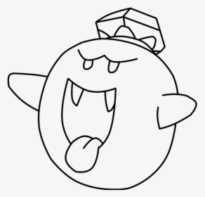 King Boo Coloring Pages - King Boo Luigi's Mansion Coloring Pages, HD Png Download, Transparent PNG
