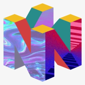 #vaporwaveart #n64 #nintendo64 #64 #nintendo #vaporwave - Transparent Nintendo 64 Logo Png, Png Download, Transparent PNG
