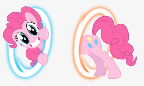 Portal 2 Pinkie Pie Rainbow Dash Twilight Sparkle Rarity - Pinkie Pie Portal, HD Png Download, Transparent PNG