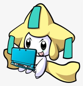 Jirachi Drawing Png Black And White - Jirachi On A 3ds, Transparent Png, Transparent PNG