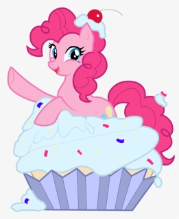 Pinkie Pie Fluttershy Cupcake Rainbow Dash Pink Vertebrate - Mlp Pinkie Pie Cupcake, HD Png Download, Transparent PNG