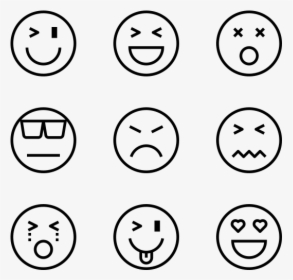 Emoji Pensativo Lineart - Media Player Buttons Png, Transparent Png, Transparent PNG