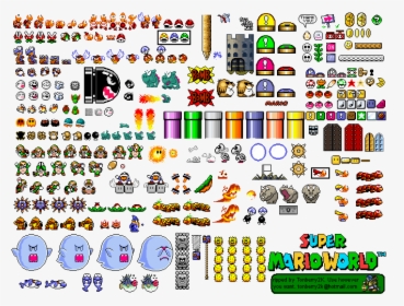 Super Mario World Sprite Png - All Super Mario World Blocks, Transparent Png, Transparent PNG