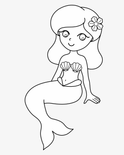 Teletubbies Coloring Pages Free Bearinthebigbluehouse - Easy Cute Mermaid Drawing, HD Png Download, Transparent PNG