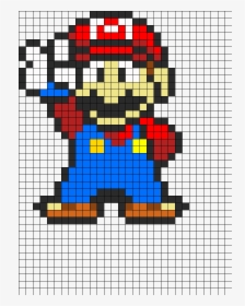 Mario Perler Bead Pattern / Bead Sprite - Hama Beads Pattern Super Mario, HD Png Download, Transparent PNG