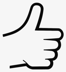 Thumb Signal Drawing Sketch Line Art - Thumbs Up Drawing Small, HD Png Download, Transparent PNG