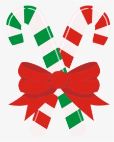 Candy Canes With A Bow - Christmas Cartoon Candy Cane, HD Png Download, Transparent PNG