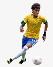 Neymar Athlete Yellow Png - Neymar Png With Ball, Transparent Png, Transparent PNG