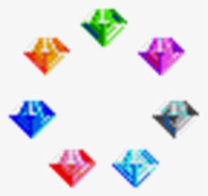 Chaos Emeralds Transparent - Sonic Chaos Emeralds Sprites, HD Png Download, Transparent PNG