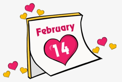 14 February Png Transparent Image - February 14 Valentine's Day Clip Art, Png Download, Transparent PNG