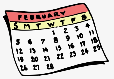 February Calendar - Month Calendar Clip Art, HD Png Download, Transparent PNG