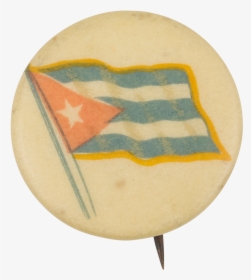 Cuba Flag On White Art Button Museum - Earthenware, HD Png Download, Transparent PNG