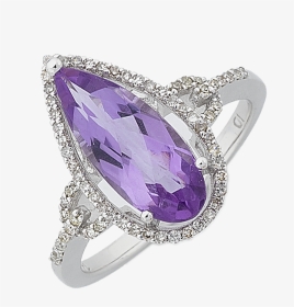 Diamond Clipart Amethyst - Amethyst Ring Transparent, HD Png Download, Transparent PNG