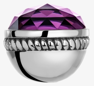 Faceted Amethyst Glass Bangle Ball For Use On Dbw Interchangeable - Engagement Ring, HD Png Download, Transparent PNG